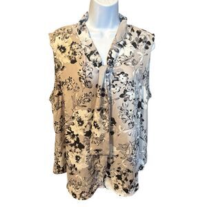 Liz Claiborne Soft Petal Whisper Tie‑Neck Blouse